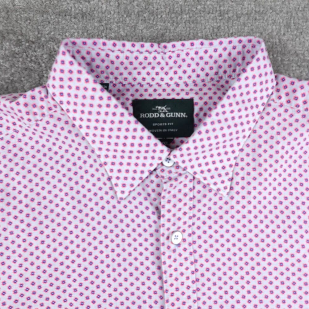 Rodd Gunn Shirt Mens 2XL Sports Fit Floral Long Sleeve Button Up Cotton Casual